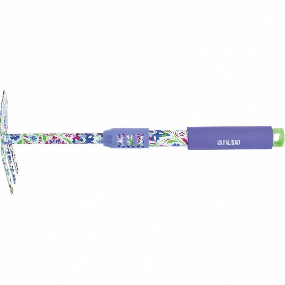 Мотыжка комбинированная, 65 х 415 мм, стальная, удлиненная рукоятка, Flower Mint, Palisad Серия Flower mint фото, изображение