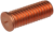 Резьбовая приварная шпилька омедненная сталь М4 х 30 (1000шт) Материалы для Конденсаторных установок фото, изображение